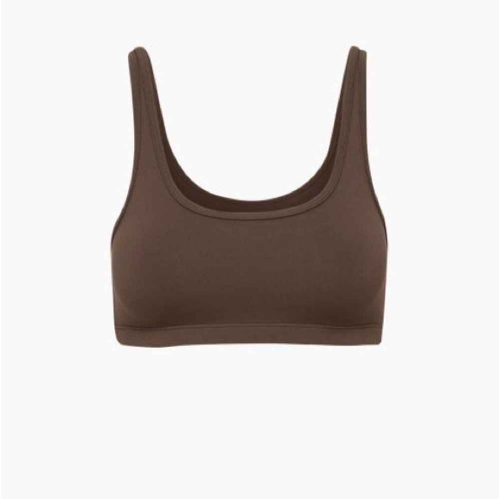 Aritzia Golden
LIFE MINI BRA TOP - A/B CUP 	S	RICH MOCHA BROWN